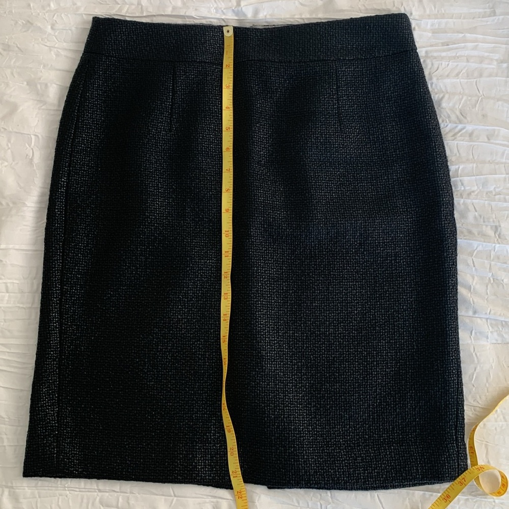 BANANA REPUBLIC Women’s‎ Skirt Black Pebble Textured Leather-Look Sheen Lined 8 - Picture 13 of 15